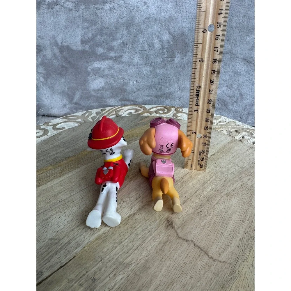 Paw Patrol Marshall  Skye Action Figure Toy Set Red Pink Small 2.5 Inch Figures‎